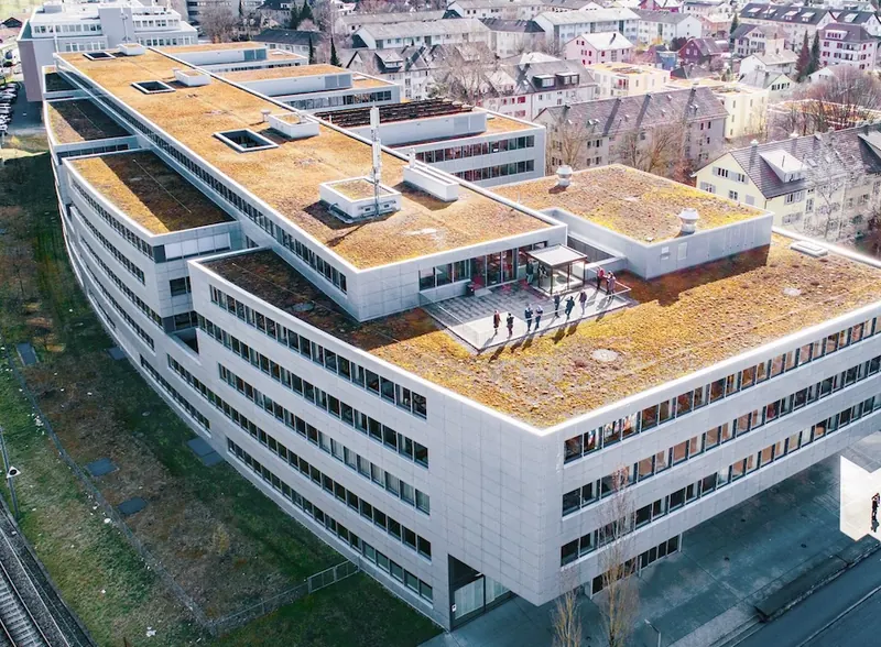 Dachterrasse aus der Luft